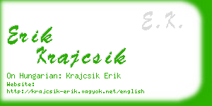 erik krajcsik business card